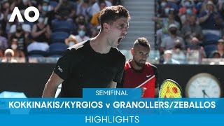 KokkinakisKyrgios v GranollersZeballos Highlights SF  Australian Open 2022 [upl. by Prowel86]