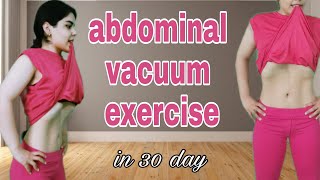 abdominal vacuum exercise in 30 day  how to do stomach vacuum [upl. by Owades]