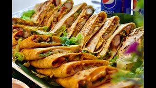 اطيب ساندوش مع اطيب خلطه  ساندوش كساديا دجاج من اطيب الوصفات Chicken quesadilla sandwich [upl. by Ocirnor]