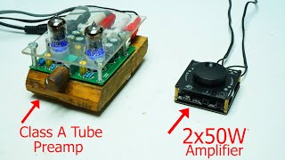 I Test 2x50W mini Amplifier and Class A Tube Preamplifier [upl. by Nehtanhoj407]