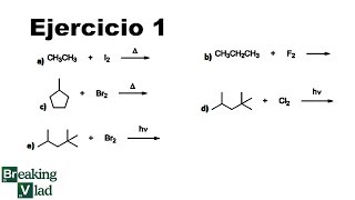 EJERCICIOS DE ORGÁNICA RESUELTOS  Halogenación de alcanos  1 [upl. by Demitria484]