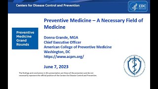 PMGR Preventive Medicine – A Necessary Field of Medicine  Audio Description [upl. by Wendt366]