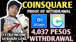 4037 PESOS IN 1 WEEK  PAANO KUMITA SA COINSQUARE  PROOF OF WITHDRAWAL [upl. by Zosima]