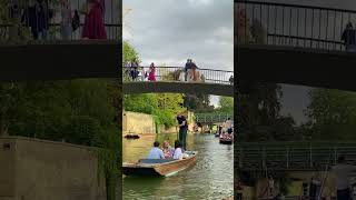 Punting in Cambridge boat journey historical short students tour viral university travel [upl. by Yle203]