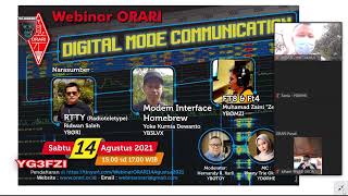 DIGITAL MODE COMMUNICATION WEBINAR ORARI RTTY MODEM INTERFACE HOMEBREW FT8 FT4 zoom de YG3FZI [upl. by Aihtiekal]