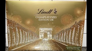 Lindt ChampsÉlysées Christmas Gift Box Assorted Chocolates Unboxing [upl. by Mathe]