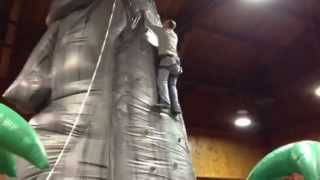 Tiki Island Rock Wall Inflatable Game Climbing Wall [upl. by Lahcar]