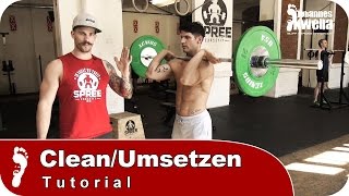 Clean Umsetzen  Richtige Technik mit der Langhantel Tutorial [upl. by Johathan]