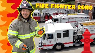 Fire Fighter Song for Kids  Awesome Fire Trucks [upl. by Cardon]