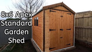 8x6  Apex Standard Garden Shed  by Beastsheds UK [upl. by Verine]