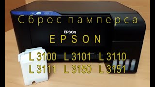 Сброс и замена памперса Epson L3100 L3150 L3101 Adjustment Program для L3110 L3111 L3151 [upl. by Nybor957]