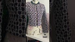 Linton tweed jacket beadwork sewing [upl. by Rani]