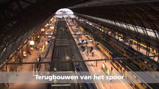 Station Amsterdam Centraal  Bouw passages onder de sporen [upl. by Madison]