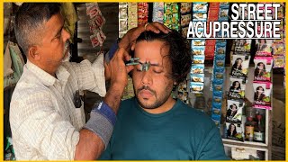 RoadSide Acupressure Intense Head Massage by Street Barber VITTHAL💈asmr [upl. by Bury703]