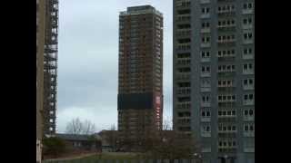 21 Birnie Court Red Road flats Glasgow being demolished by Safedem Ltd 05052013 [upl. by Nauhs]