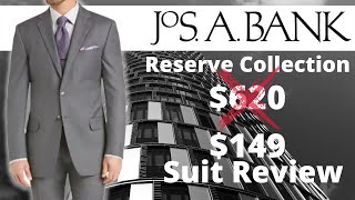 Affordable Suit Review  Jos A Bank Reserve Collection Tailored Fit Suit [upl. by Ycul329]