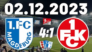 1FC MAGDEBURG vs 1FC KAISERSLAUTERN 41 Von Fans für Fans  Emotionen pur  02122023 [upl. by Elyrehc984]