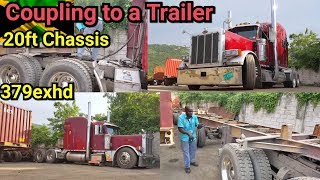 Coupling to a Trailer  Peterbilt 379exhd [upl. by Volny]