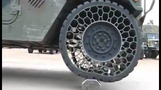 Humvee Airless Tires 험비 공기없는  타이어 [upl. by Asiled551]