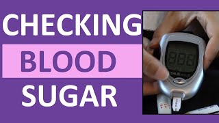 Checking Blood Sugar Glucose Level  How to Use a Glucometer Glucose Meter [upl. by Romilly]