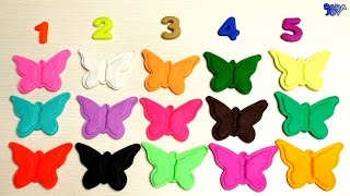 Aprender a Contar del 1 al 20 de mariposa Números Para Niños en Español Los números en PlayDoh [upl. by Paff]