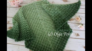 How to Crochet Lacy Shawl Crochet Video Tutorial Alize Angora Gold Yarn [upl. by Sasnett478]