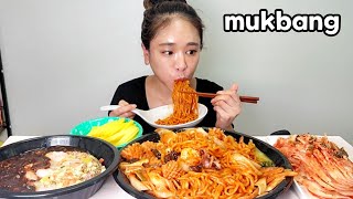 🔥볶음짬뽕 새우볶음밥 김치먹방ft집김치Korean Food Stirfried Spicy Seafood NoodlesFride rice Mukbang eating show [upl. by Bhatt]