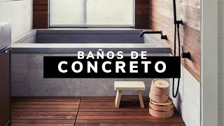 Baños con Concreto  Diseño de Baños Modernos 2021 [upl. by Ahkeber]