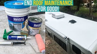 Make Your RV Roof Last Longer  Henrys Tropicool RV Roof Coat RV Roof Maintenance [upl. by Aid]