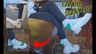 ASMR shoeplay in white socks [upl. by Ennahteb227]