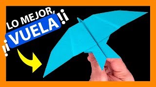 Como hacer un AVION DE PAPEL PÁJARO 💙 que VUELE MUCHO y sea fácil  BIEN EXPLICADO [upl. by Akahc]