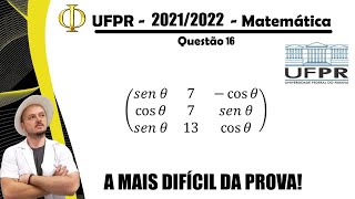 UFPR 2022  Matemática  Questão 16 [upl. by Spiegleman635]