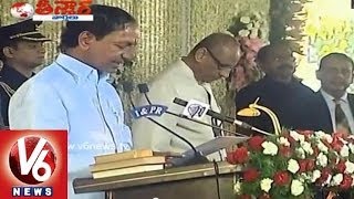 KCR Oath Taking As First CM Of Telangana 2014  V6 Teenmaar News [upl. by Warchaw259]