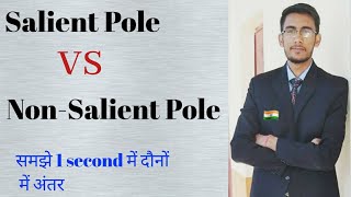 Salient pole vs NonSalient pole type construction of rotor in Generator by easy trick 👉Gaurav Sir [upl. by Losiram]