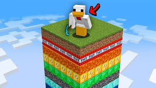 Je dois Finir Minecraft mais je suis ENFERMÉ sur 1 CHUNK Multicolore [upl. by Anim]