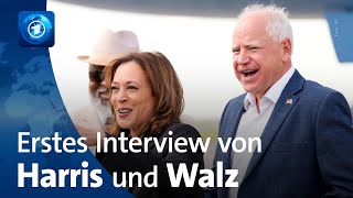 USWahlkampf Harris und Walz geben erstes gemeinsames TVInterview [upl. by Stephannie]