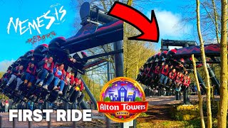 NEMESIS Is OPEN  FIRST RIDERS Alton Towers 2024 [upl. by Emelin]