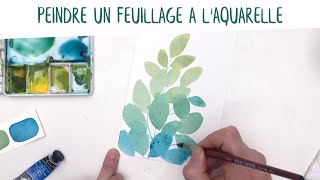 Tutoriel  peindre un feuillage à laquarelle [upl. by Lyda]