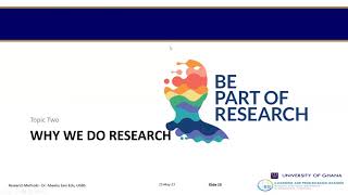 Session 1Defining Research and Types of Research [upl. by Eelime]