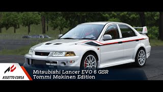 Assetto Corsa  Mitsubishi Lancer EVO 6 GSR Tommi Makinen Edition [upl. by Rangel]