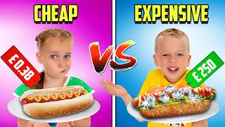 CHEAP Vs EXPENSIVE Food Challenge  Gaby and Alex Show [upl. by Payton]