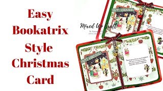 Bookatrix Style Card  EASY  No Embossing Board Needed  Christmas Workshop 2018 [upl. by Lora647]