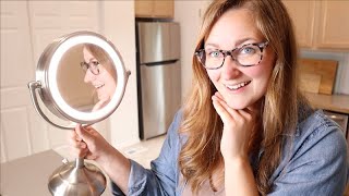 VESAUR Professional Large Lighted Makeup Mirror Review  Magnifying Swivel Vanity Mirror LED Lights [upl. by Eenyaj]