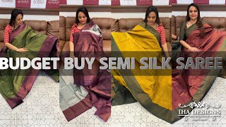 Budget buy semi silk sarees collections for booking visits [upl. by Doowron]