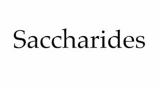 How to Pronounce Saccharides [upl. by Philine]