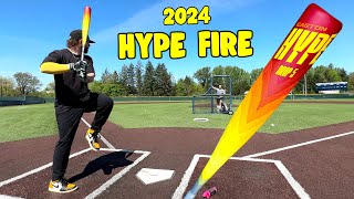 Hitting with the 2024 EASTON HYPE FIRE  USSSA Baseball Bat Review new exit velo record [upl. by Anabel]