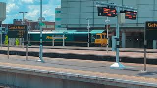 Planes And Trains At Gatwick Airport Train Station August 2023 In 4K [upl. by Enitsed]