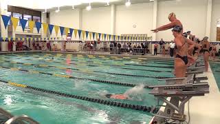 Trinity College Womens Swimming amp Diving Compete at the NESCAC Championship Meet [upl. by Yarb]