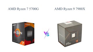 AMD Ryzen 7 5700G vs Ryzen 9 7900X Best Desktop Processors Comparison ⚡🔥 [upl. by Einnalem]