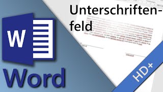 Linien für Unterschrift in Word einfügen und Datum in 2 MINUTEN HD 2019 [upl. by Elirpa]